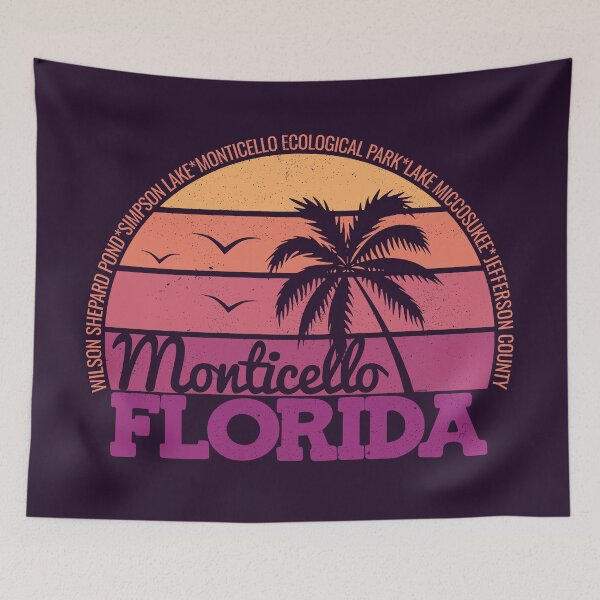 Item preview, Monticello Florida Retro Sunset Local Pride Logo designed and sold by CRHPOD20.