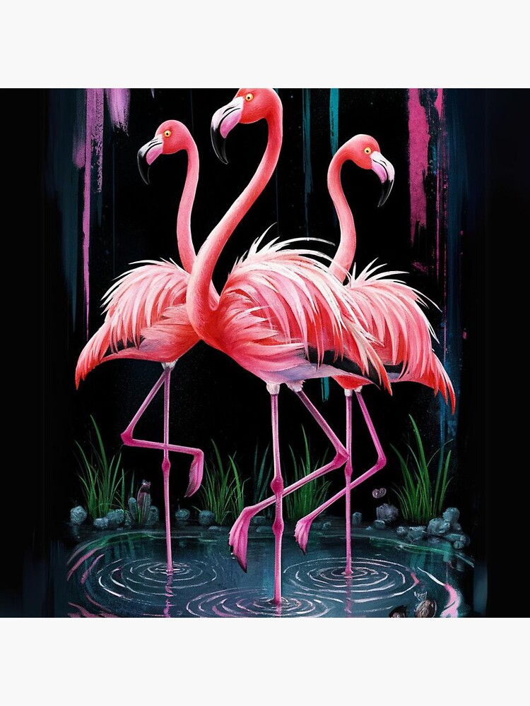 Thumbnail 5 of 5, Coasters (Set of 4), Flamingos designed and sold by Patricks-Art.
