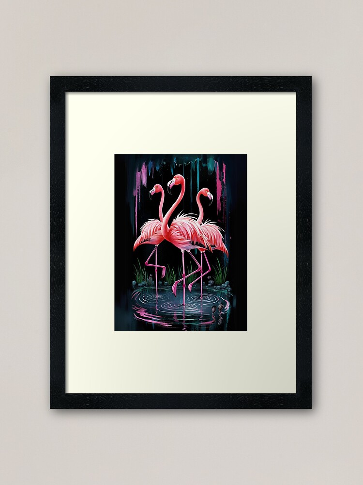 Thumbnail 1 of 7, Framed Art Print, Flamingos designed and sold by Patricks-Art.