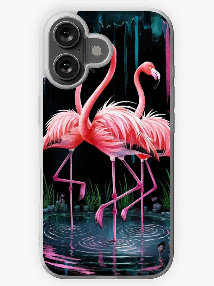 Thumbnail 1 of 5, iPhone Case, Flamingos designed and sold by Patricks-Art.