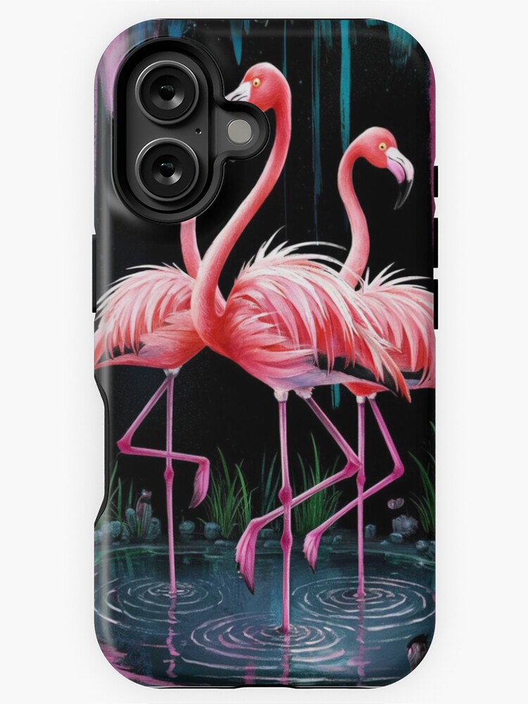 Thumbnail 1 of 4, iPhone Case, Flamingos designed and sold by Patricks-Art.