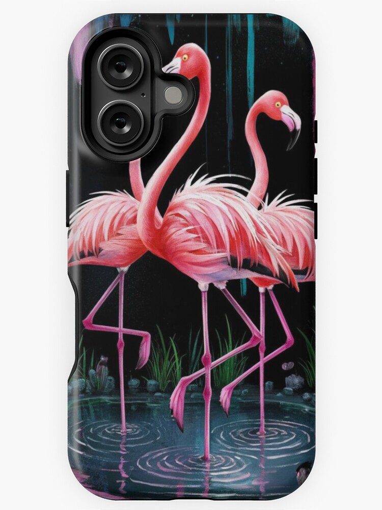 Thumbnail 1 of 4, iPhone Case, Flamingos designed and sold by Patricks-Art.