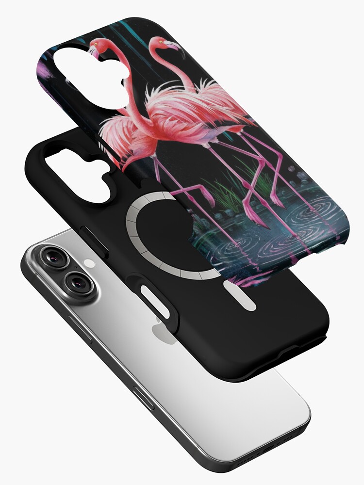 Thumbnail 2 of 4, iPhone Case, Flamingos designed and sold by Patricks-Art.