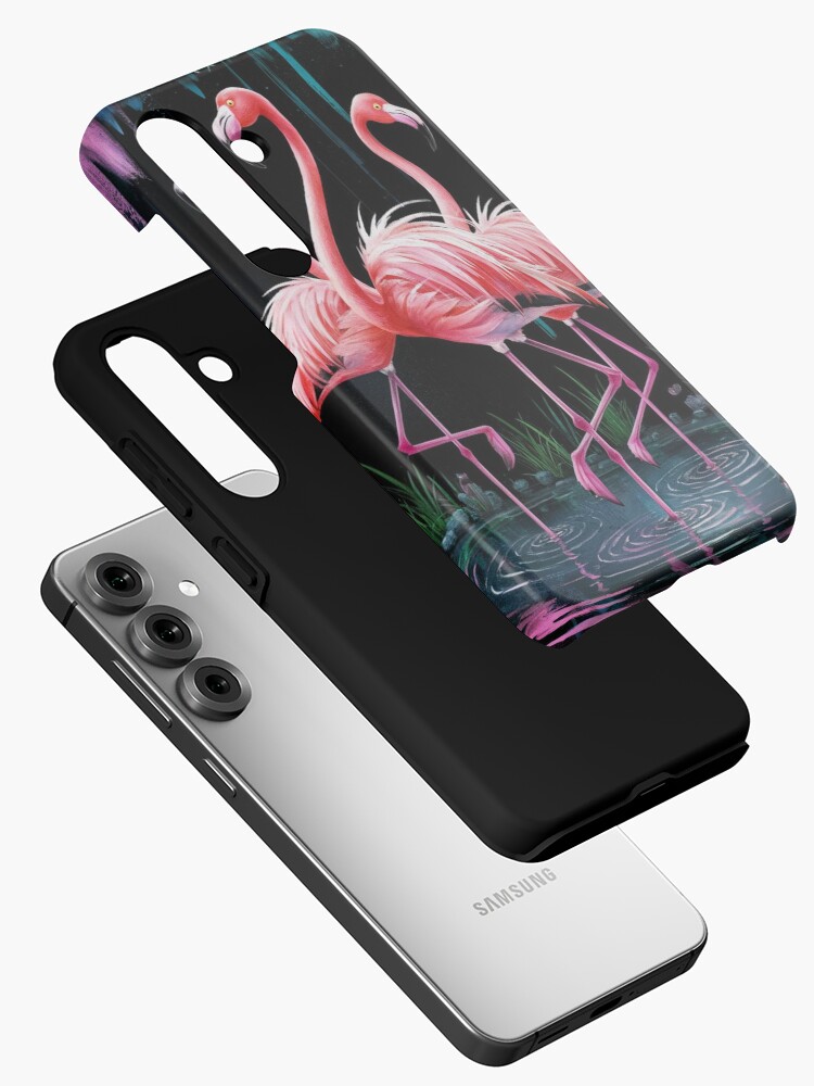 Thumbnail 2 of 4, Samsung Galaxy Phone Case, Flamingos designed and sold by Patricks-Art.