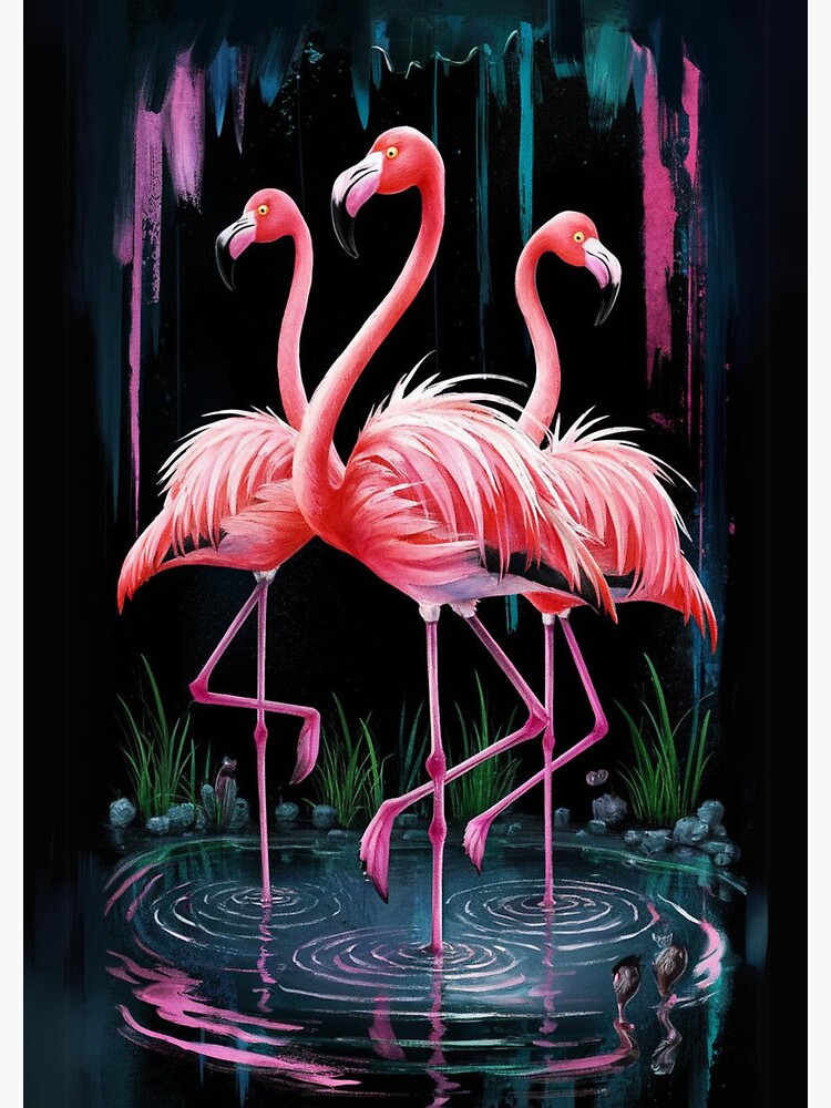 Thumbnail 3 of 3, Journal, Flamingos designed and sold by Patricks-Art.