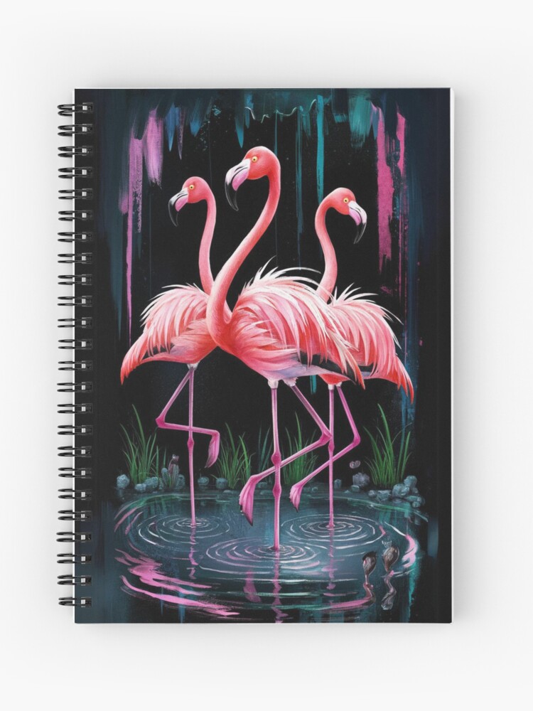 Thumbnail 1 of 3, Journal, Flamingos designed and sold by Patricks-Art.