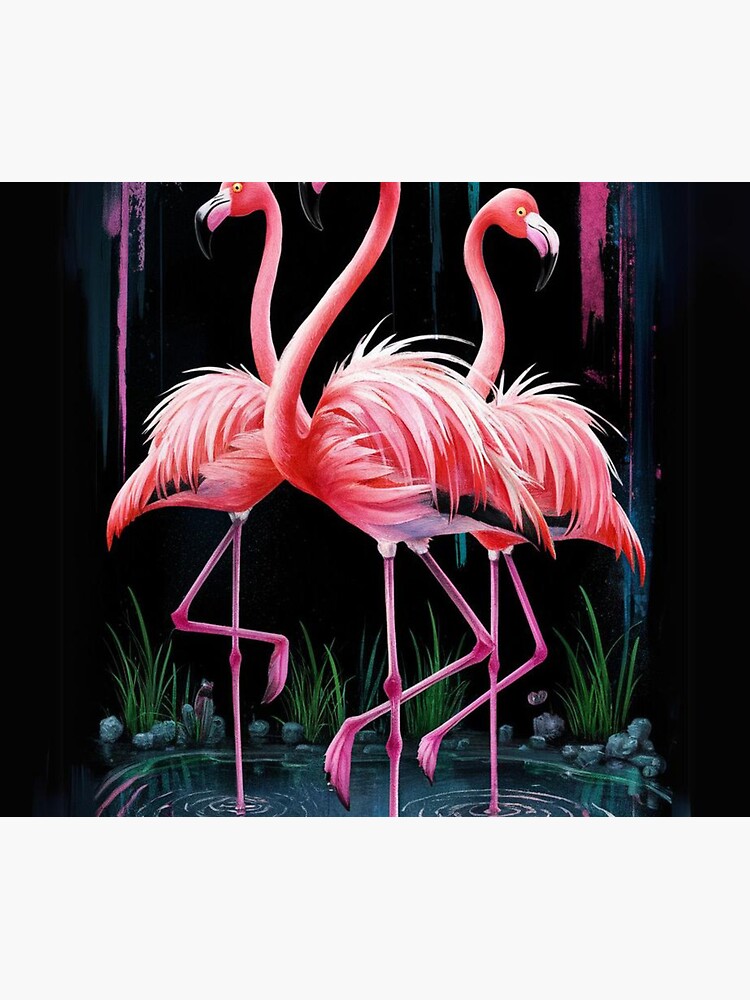 Thumbnail 5 of 5, Mouse Pad, Flamingos designed and sold by Patricks-Art.