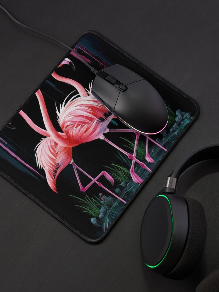 Thumbnail 4 of 5, Mouse Pad, Flamingos designed and sold by Patricks-Art.