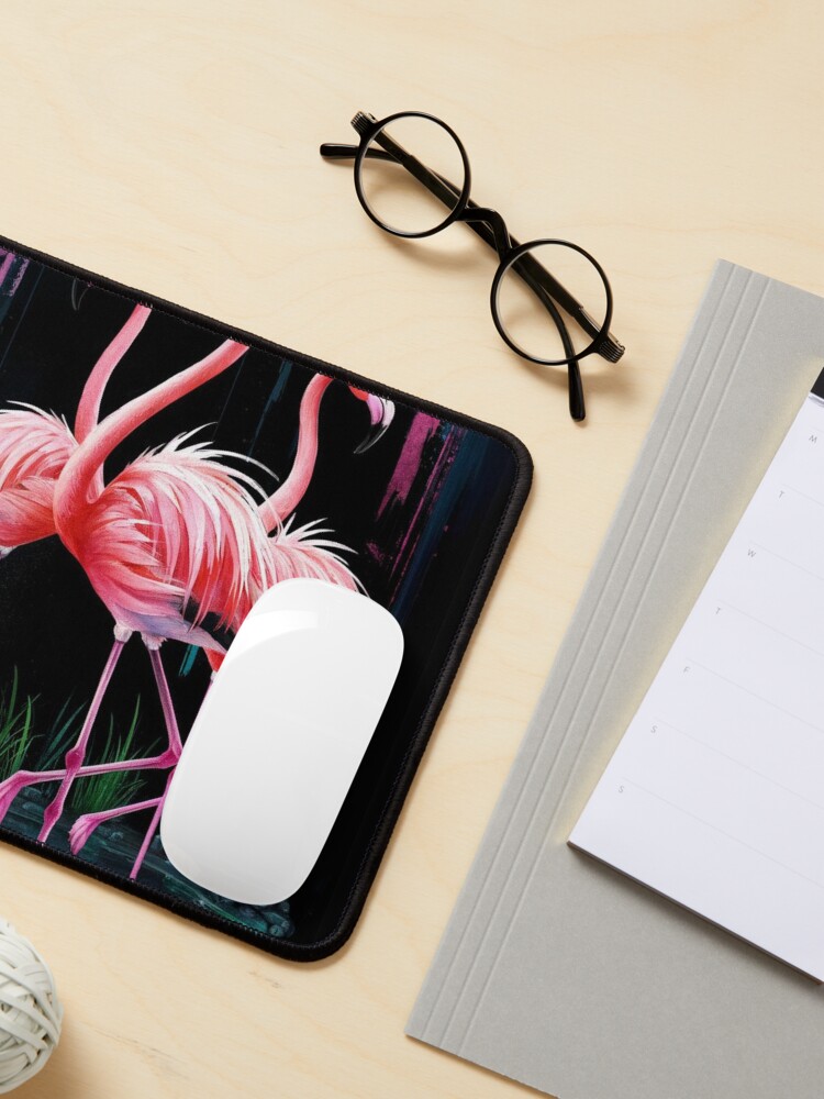 Thumbnail 3 of 5, Mouse Pad, Flamingos designed and sold by Patricks-Art.