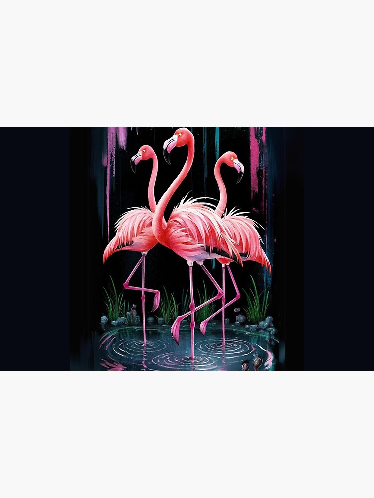Thumbnail 4 of 4, Zipper Pouch, Flamingos designed and sold by Patricks-Art.