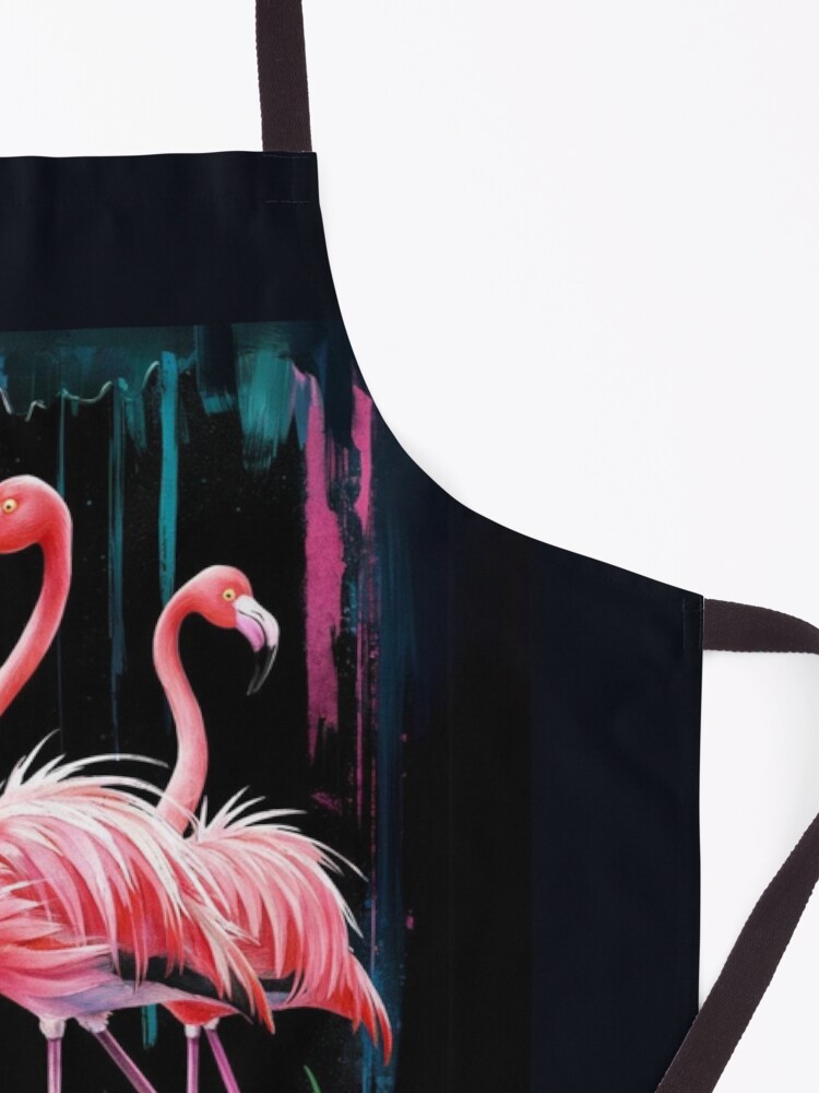 Thumbnail 3 of 6, Apron, Flamingos designed and sold by Patricks-Art.