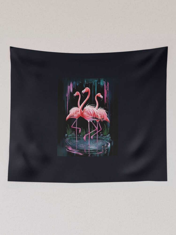 Thumbnail 2 of 3, Tapestry, Flamingos designed and sold by Patricks-Art.