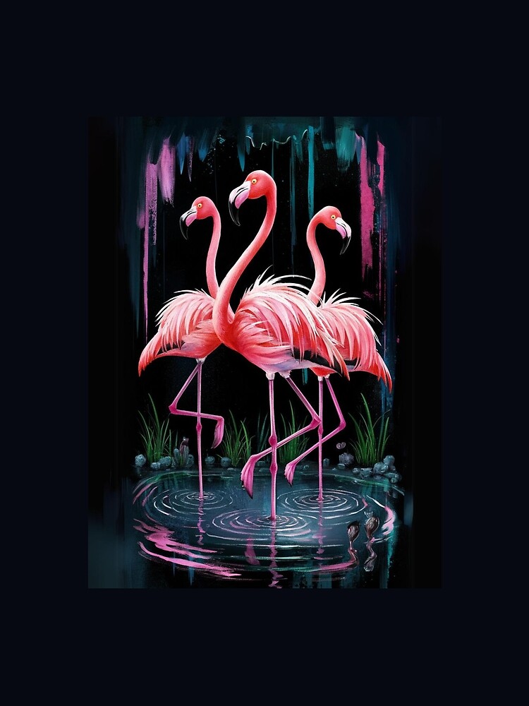 Thumbnail 3 of 3, Scarf, Flamingos designed and sold by Patricks-Art.