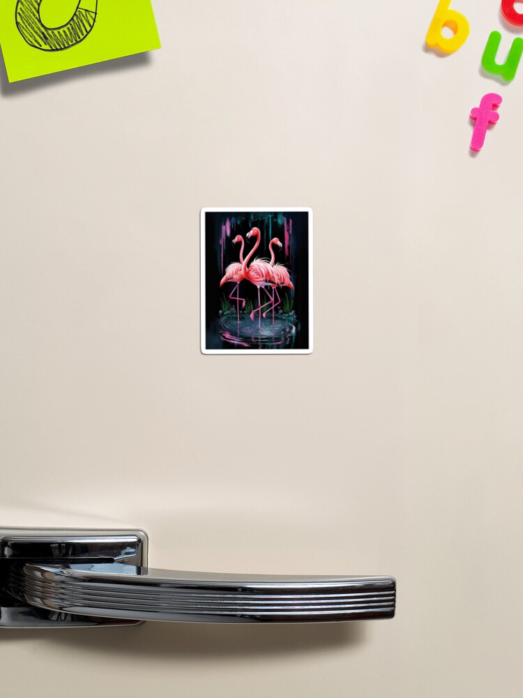 Thumbnail 1 of 3, Magnet, Flamingos designed and sold by Patricks-Art.