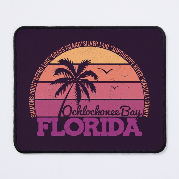 Item preview, Ocklockonee Bay Florida Retro Sunset Local Pride Logo designed and sold by CRHPOD20.