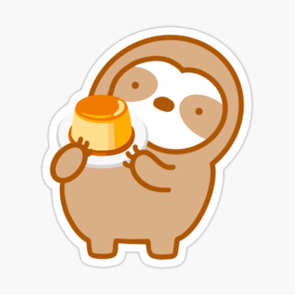 Item preview, Cute Flan Pudding Sloth  designed and sold by theslothinme.