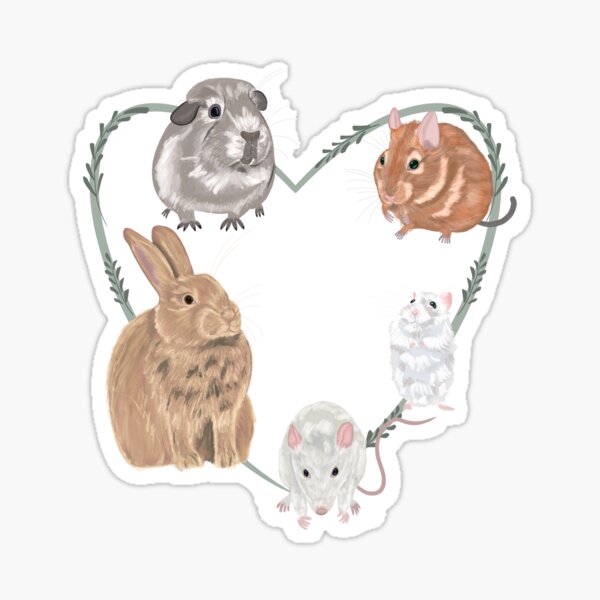 Vista previa del artículo con la obra «Corazón de mascotas pequeñas», diseñado y vendido por BlossomandIvy.