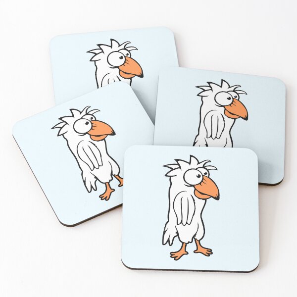 Item preview, Parrot bird looks funny stupid scared confused fun designed and sold by shirt-o-mat.