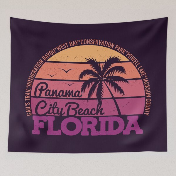 Item preview, Panama City Beach Florida Retro Sunset Local Pride Logo designed and sold by CRHPOD20.
