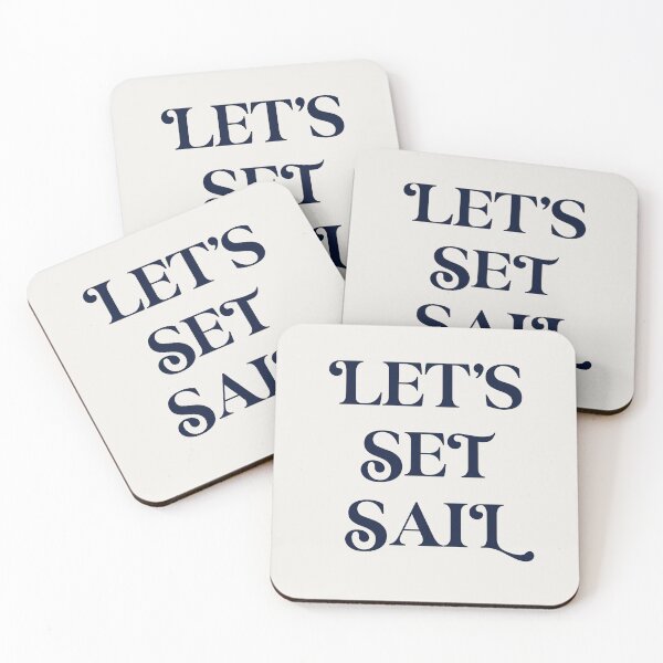Item preview, Let’s Set Sail Navy Blue designed and sold by Stickers by @molllyclare.