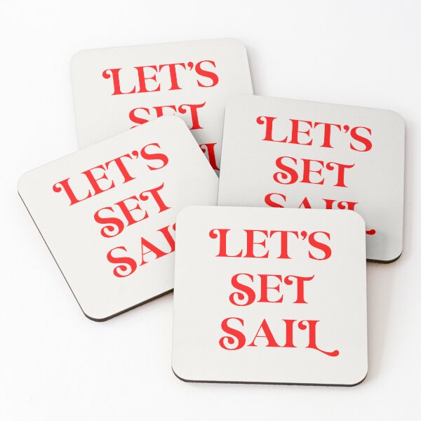 Item preview, Let’s Set Sail Cherry Red designed and sold by Stickers by @molllyclare.