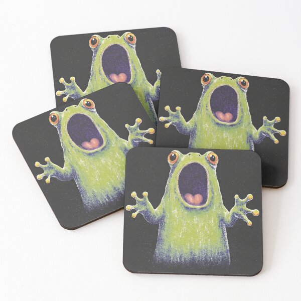 Item preview, Screaming Frog in Neon Retro Style designed and sold by VentoPrintic788.