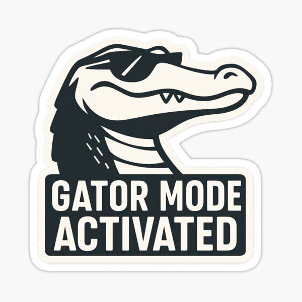 Item preview, Gator Mode: Activated – Urban Alligator Sticker designed and sold by Wesbro0.