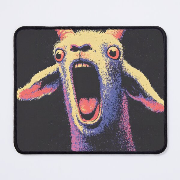 Item preview, Screaming Goat in Neon Retro Style designed and sold by VentoPrintic788.