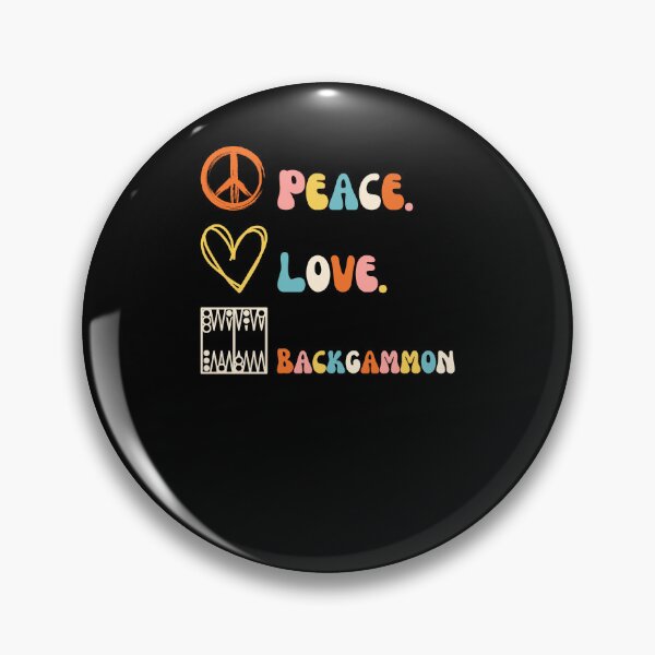 Item preview, Peace. Love. Backgammon. Funny Backgammon joke retro designed and sold by snowry.