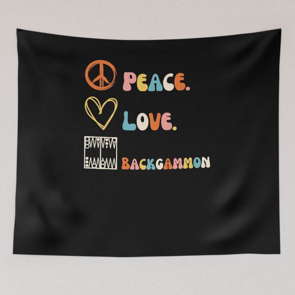 Item preview, Peace. Love. Backgammon. Funny Backgammon joke retro designed and sold by snowry.