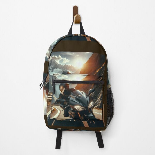 Item preview, Biker Riding Sport Matic Motorbike – AI Artwork of Nature Touring for Motorbike and Vacation Lovers designed and sold by knalpot-design.