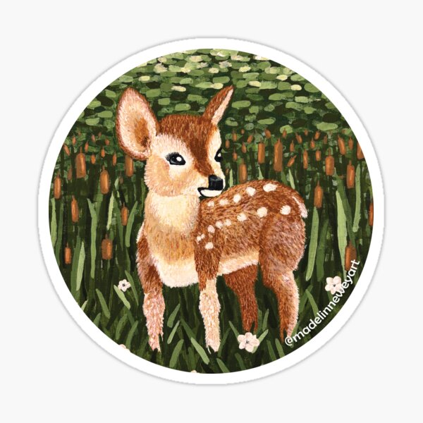 Item preview, Fawn Sticker designed and sold by MadelinNeweyArt.