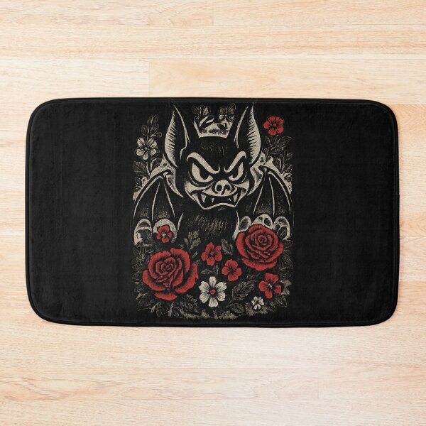 Item preview, Retro Style Bat in Flowers For Gothic People designed and sold by SurrealArtSzysz.