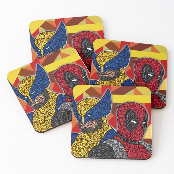Item preview, Deadpool y Lobezno designed and sold by abstractbykaren.