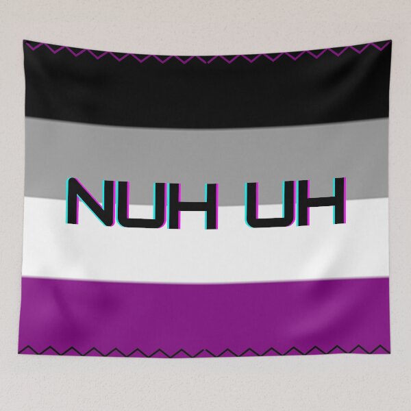 Item preview, Ace flag "nuh uh" designed and sold by spaghettihoops7.