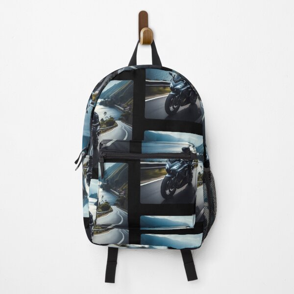 Item preview, Biker Touring Through Lake Toba, Medan – AI Artwork of Tropical Nature for Motorcycle and Vacation Lovers designed and sold by knalpot-design.