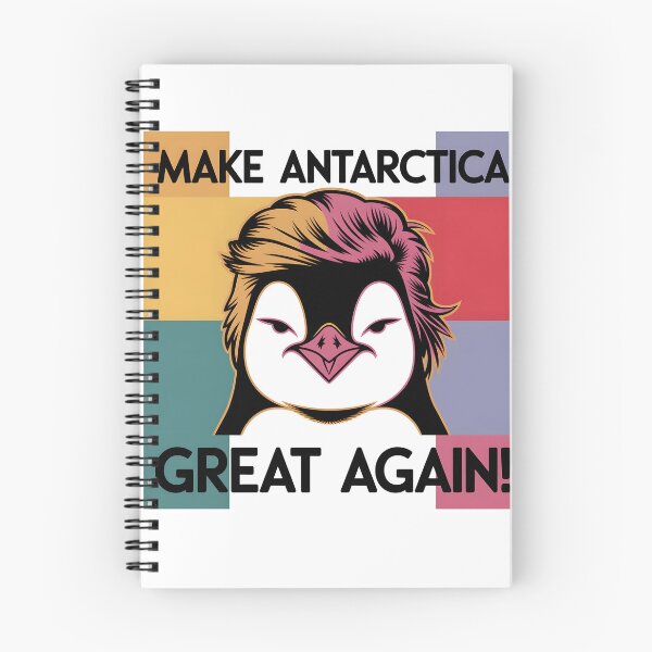 Item preview, ¡Hagamos que la Antártida vuelva a ser grandiosa! Camiseta de sátira política de pingüinos, humor pop art polar, camiseta con mensaje sobre el cambio climático, diseño divertido de activismo animal. designed and sold by AnnDesignStudio.