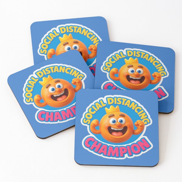Item preview, Social Distancing Champion - Humorous cartoon design designed and sold by Girih.