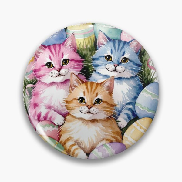 Item preview, Purrfectly Egg-stra: Easter Kitty in Watercolors designed and sold by Marwamay.