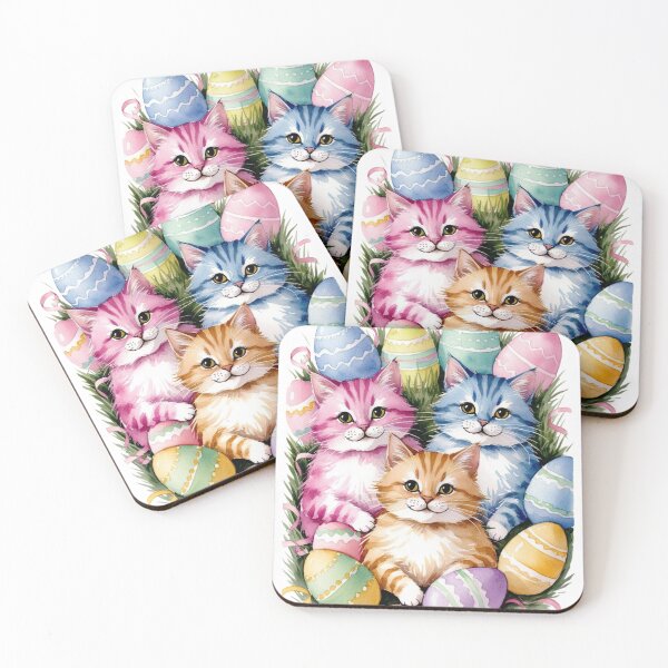 Item preview, Purrfectly Egg-stra: Easter Kitty in Watercolors designed and sold by Marwamay.