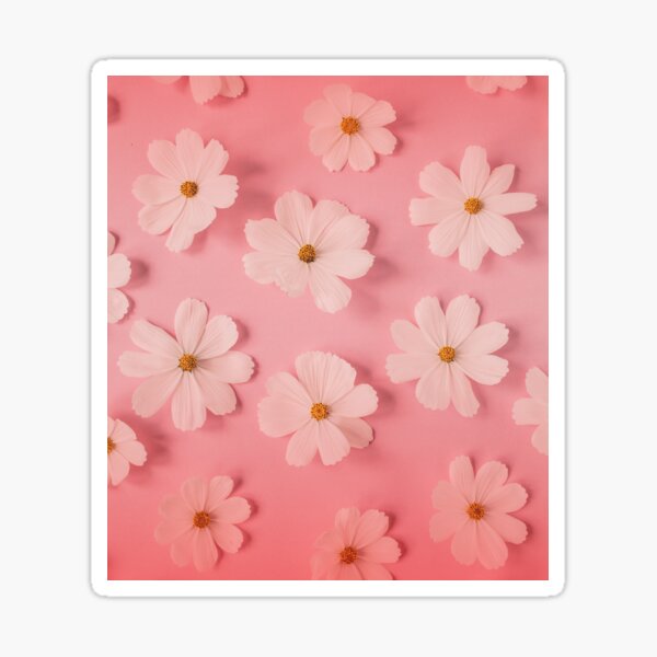 Item preview, White Flowers on Pink and Red Ombre designed and sold by CountyKent.