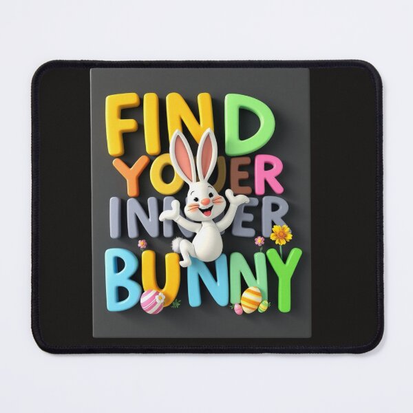 Item preview, FIND YOUR INNER BUNNY: Cute and Motivational T-Shirt Design designed and sold by Mikel-empire.