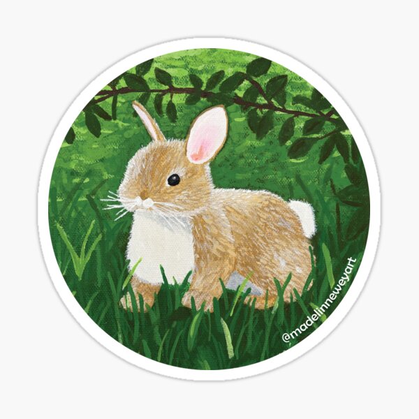 Artikel-Vorschau von Gelber Hase Sticker, designt und verkauft von MadelinNeweyArt.