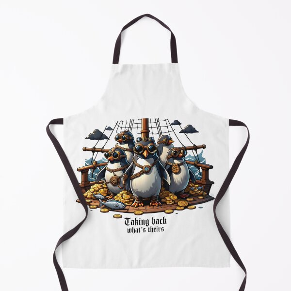 Item preview, Steampunk Penguin Pirates: Avast Ye! Whimsical Airship Adventure Design designed and sold by AnnDesignStudio.