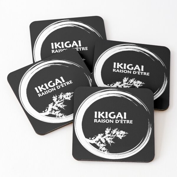 Item preview, IKIGAI reason for being - japanese design in white - in French designed and sold by ZenNature.