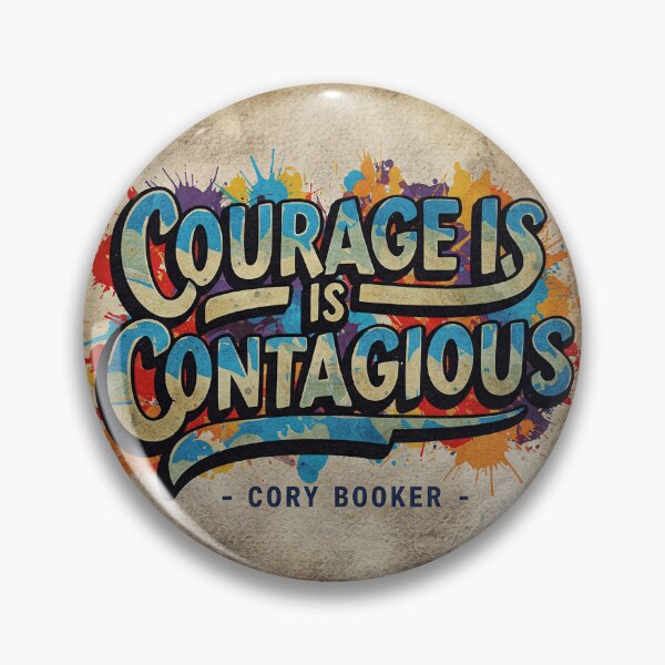 Item preview, Courage Is Contagious, Street Art Graffiti | Cory Booker Quote designed and sold by Oblivyum.