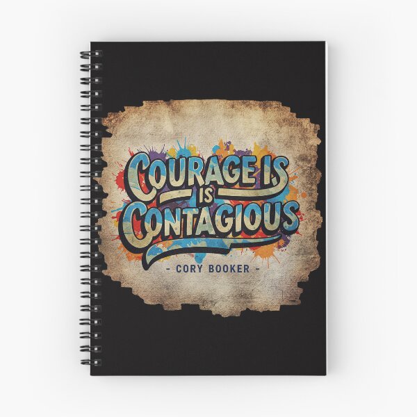 Item preview, Courage Is Contagious, Street Art Graffiti | Cory Booker Quote designed and sold by Oblivyum.