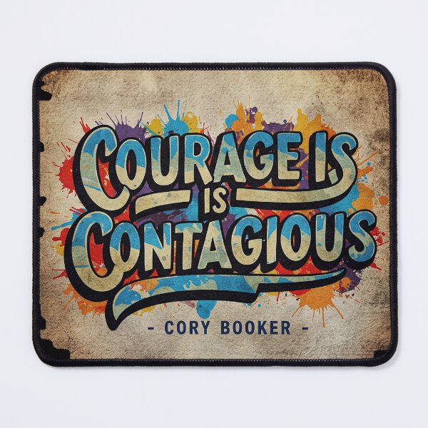 Item preview, Courage Is Contagious, Street Art Graffiti | Cory Booker Quote designed and sold by Oblivyum.