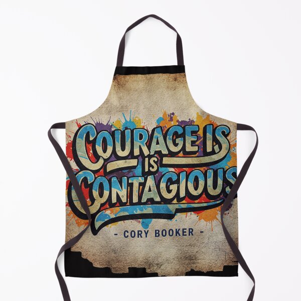 Item preview, Courage Is Contagious, Street Art Graffiti | Cory Booker Quote designed and sold by Oblivyum.