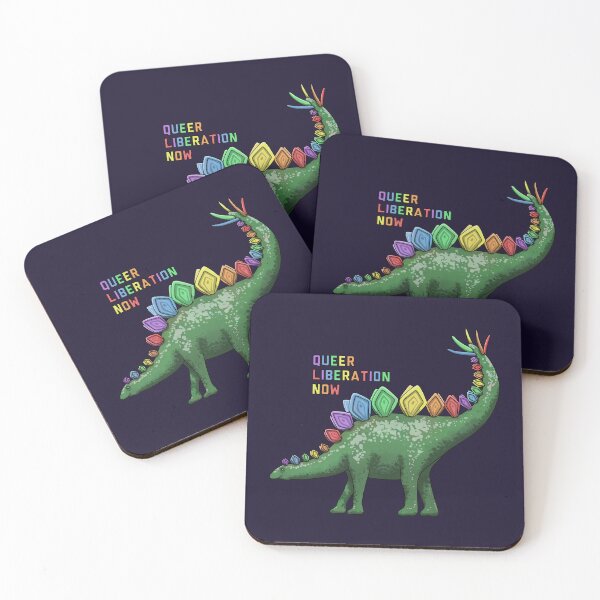 Item preview, Queer Liberation Now Stegosaurus designed and sold by Art by Veya.